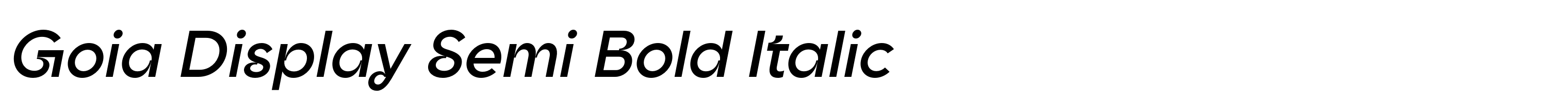 Goia Display Semi Bold Italic